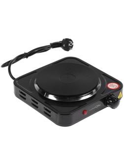 Плитка электрическая Luazon LHP-002, 1 конфорка, 1000 Вт, нагреватель диск, чёрная