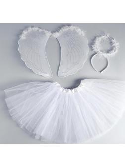 Карнавальный набор «Ангел», 3 предмета: крылья, юбка, ободок