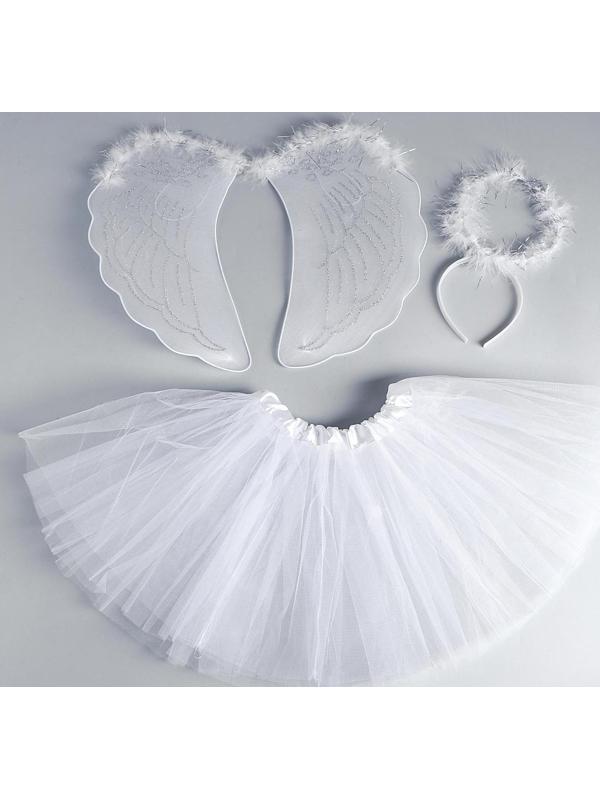 Карнавальный набор «Ангел», 3 предмета: крылья, юбка, ободок