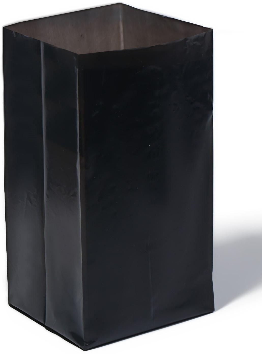 Пакет для рассады, 2 л, 10 × 25 см, полиэтилен толщиной 60 мкм, с перфорацией, чёрный, Greengo