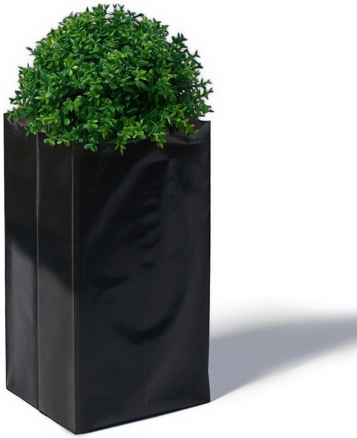 Пакет для рассады, 2 л, 10 × 25 см, полиэтилен толщиной 60 мкм, с перфорацией, чёрный, Greengo