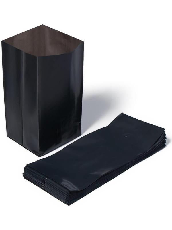 Пакет для рассады, 2 л, 10 × 25 см, полиэтилен толщиной 60 мкм, с перфорацией, чёрный, Greengo