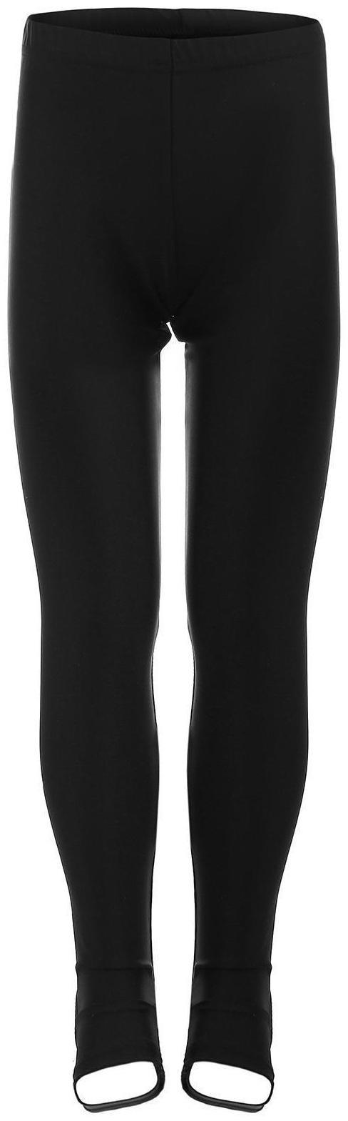 Лосины лайкра, с вырезом под пятку, цвет чёрный, размер 36