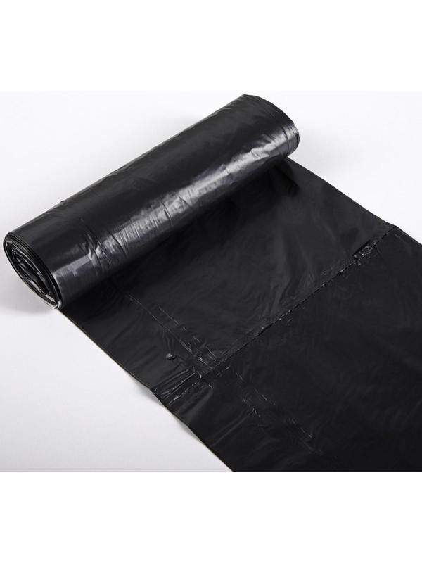 Мешки для мусора с завязками «Люкс», 60 л, 25 мкм, 60×70 см, ПВД , 10 шт, цвет чёрный