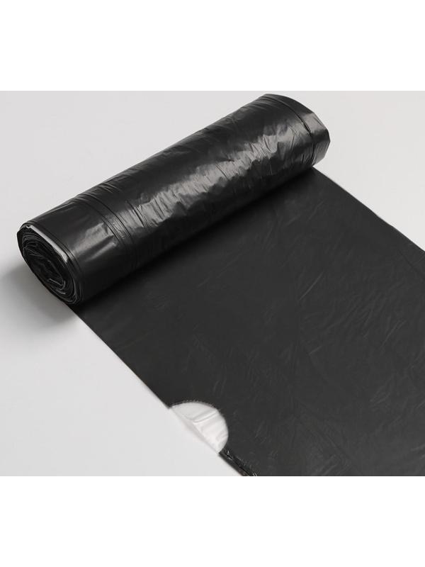 Мешки для мусора с завязками «Люкс», 60 л, 25 мкм, 60×70 см, ПВД , 10 шт, цвет чёрный