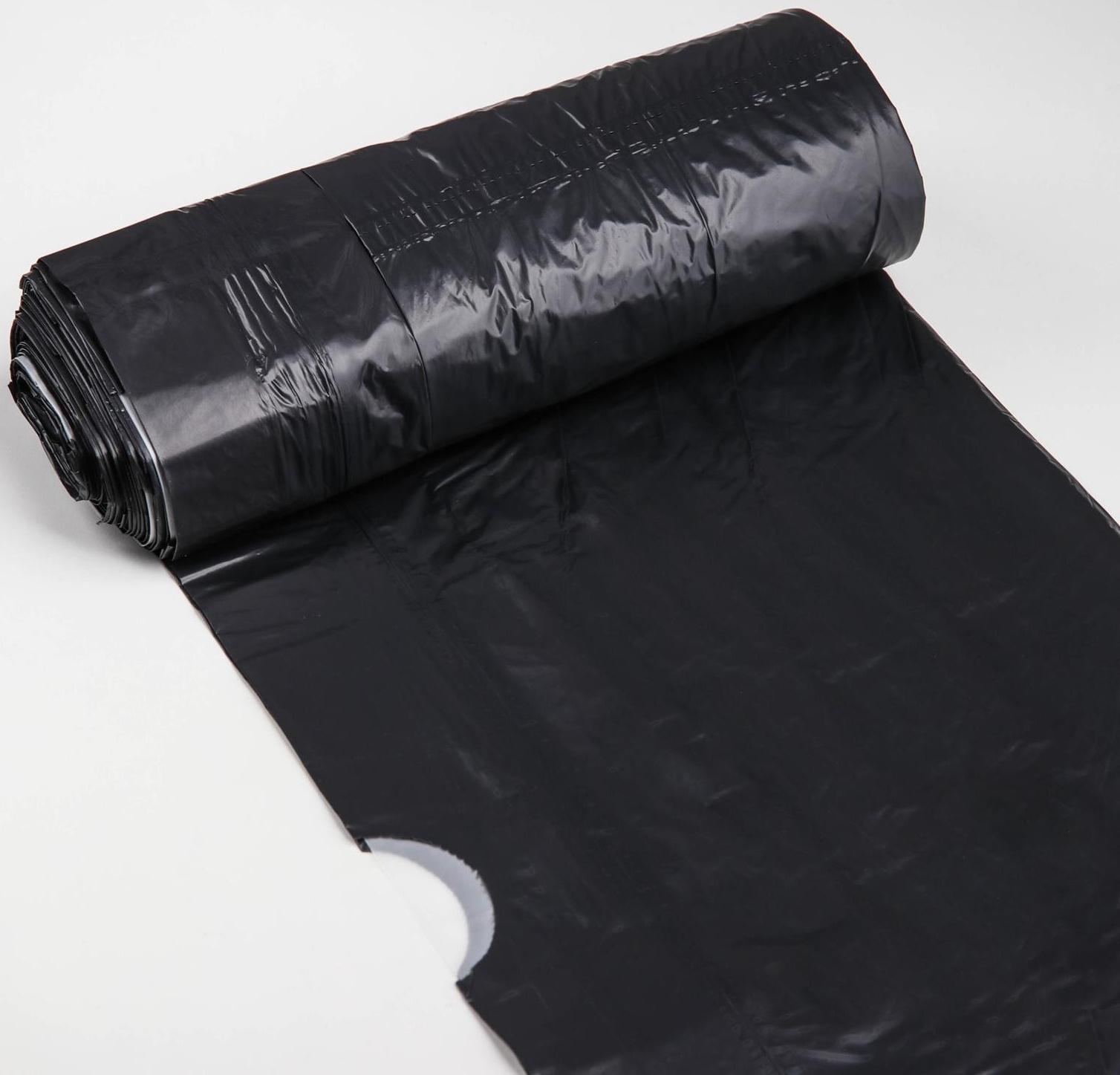 Мешки для мусора с завязками «Люкс», 35 л, 25 мкм, 45×58 см, ПВД, 15 шт, цвет чёрный