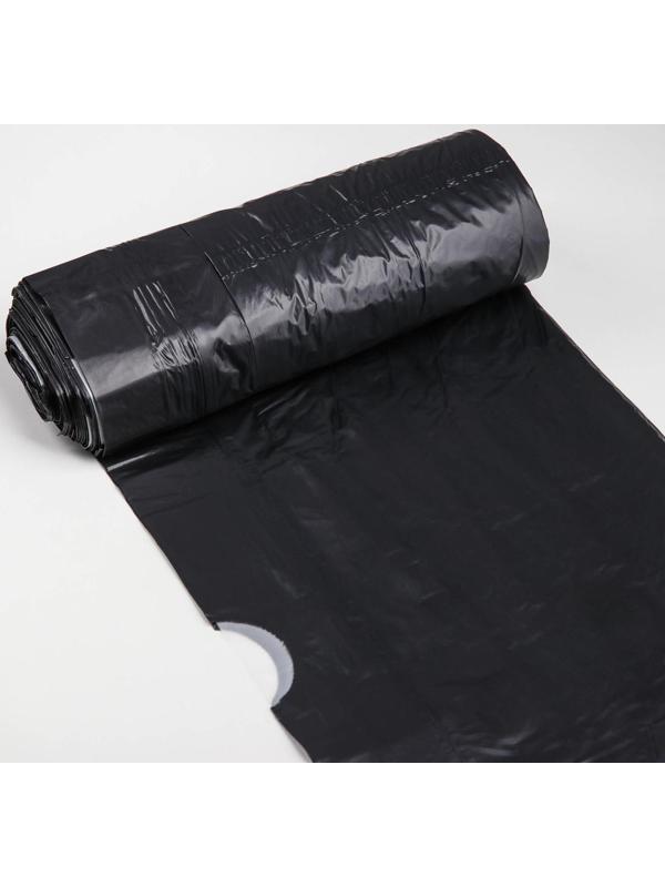 Мешки для мусора с завязками «Люкс», 35 л, 25 мкм, 45×58 см, ПВД, 15 шт, цвет чёрный