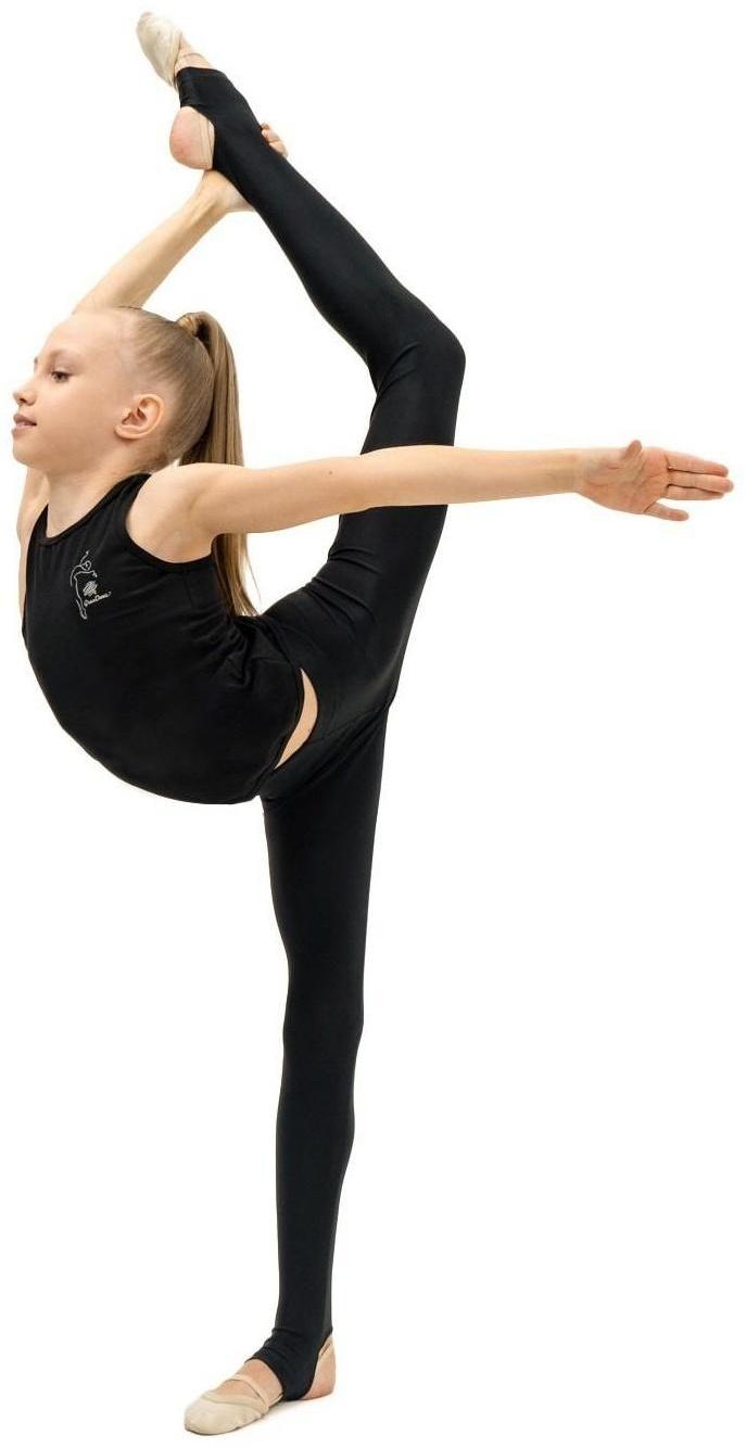 Лосины лайкра, с вырезом под пятку, цвет чёрный, размер 32