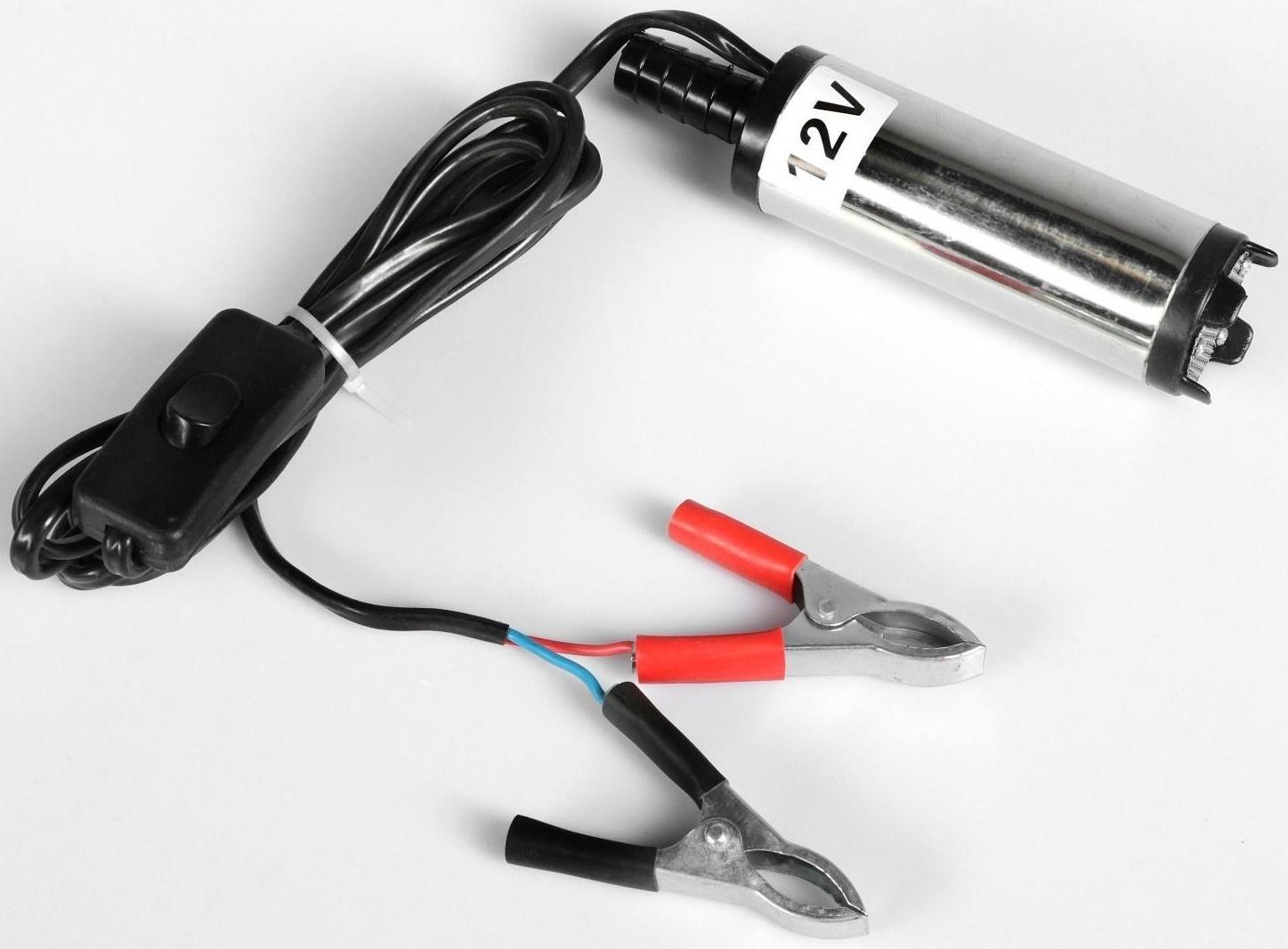 Насос для перекачки топлива, погружной, 12 В, 60 Вт, 50 мм, 15 л/мин, провод 2.5 м