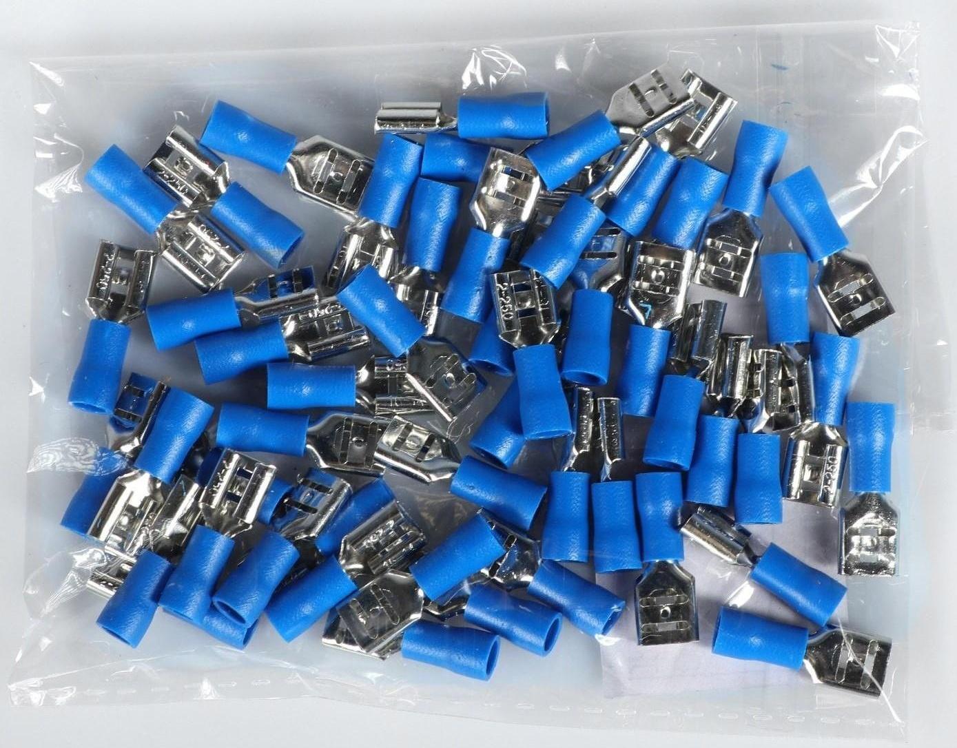 Разъем плоский с кембриком 8 мм, фасовка 50 шт