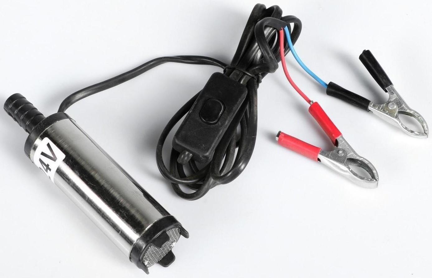 Насос для перекачки топлива, погружной, 24 В, 60 Вт, 37 мм, 15 л/мин, провод 2.5 м