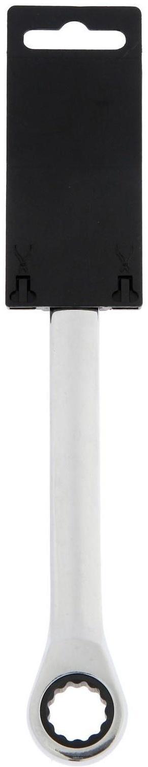 Ключ накидной трещоточный ТУНДРА, CrV, полированный, 72 зуба, 17 х 19 мм