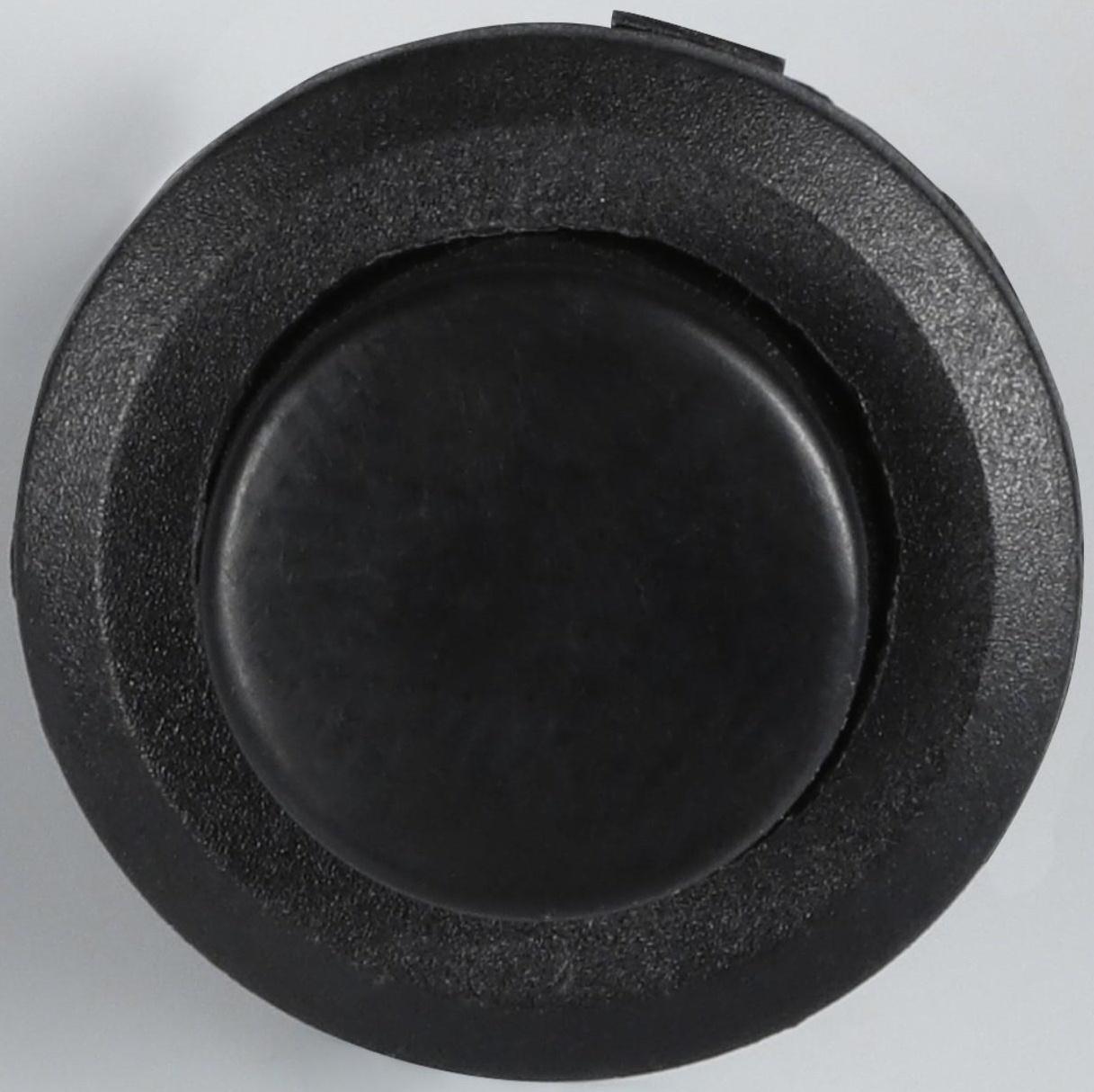 Выключатель кнопочный без подсветки, без фиксации, черный