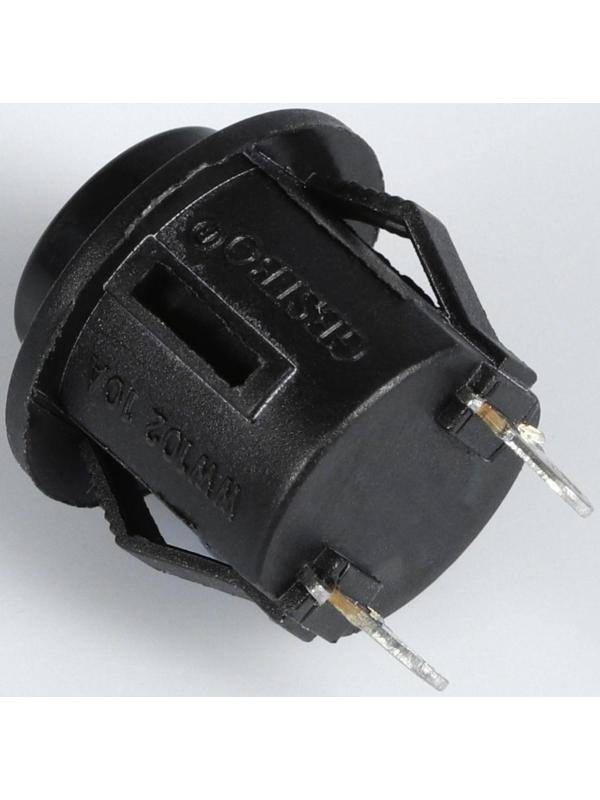 Выключатель кнопочный без подсветки, без фиксации, черный