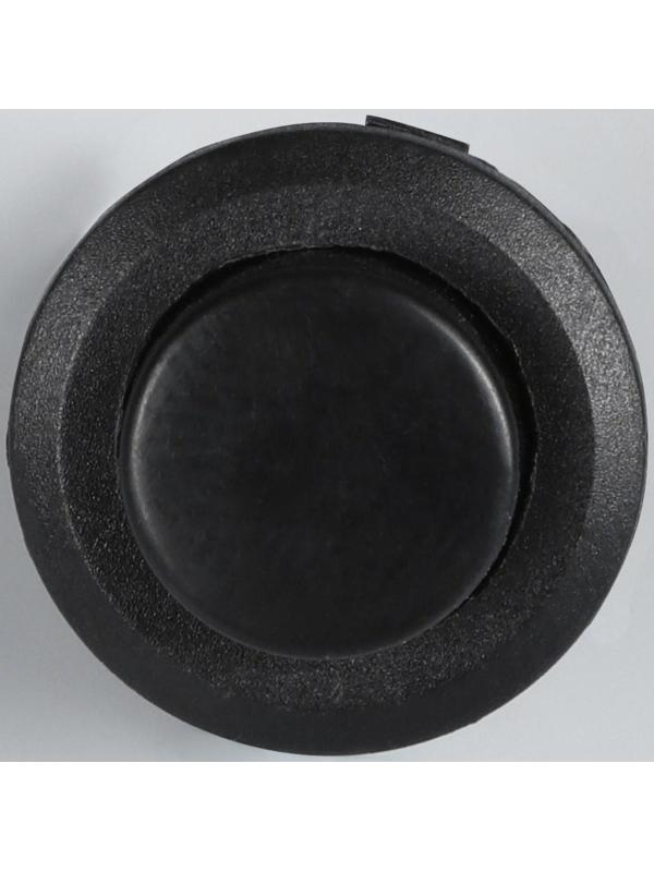 Выключатель кнопочный без подсветки, без фиксации, черный