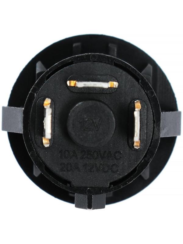 Выключатель кнопочный с подсветкой, с фиксацией, красный