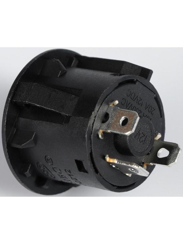 Выключатель кнопочный с подсветкой, с фиксацией, красный