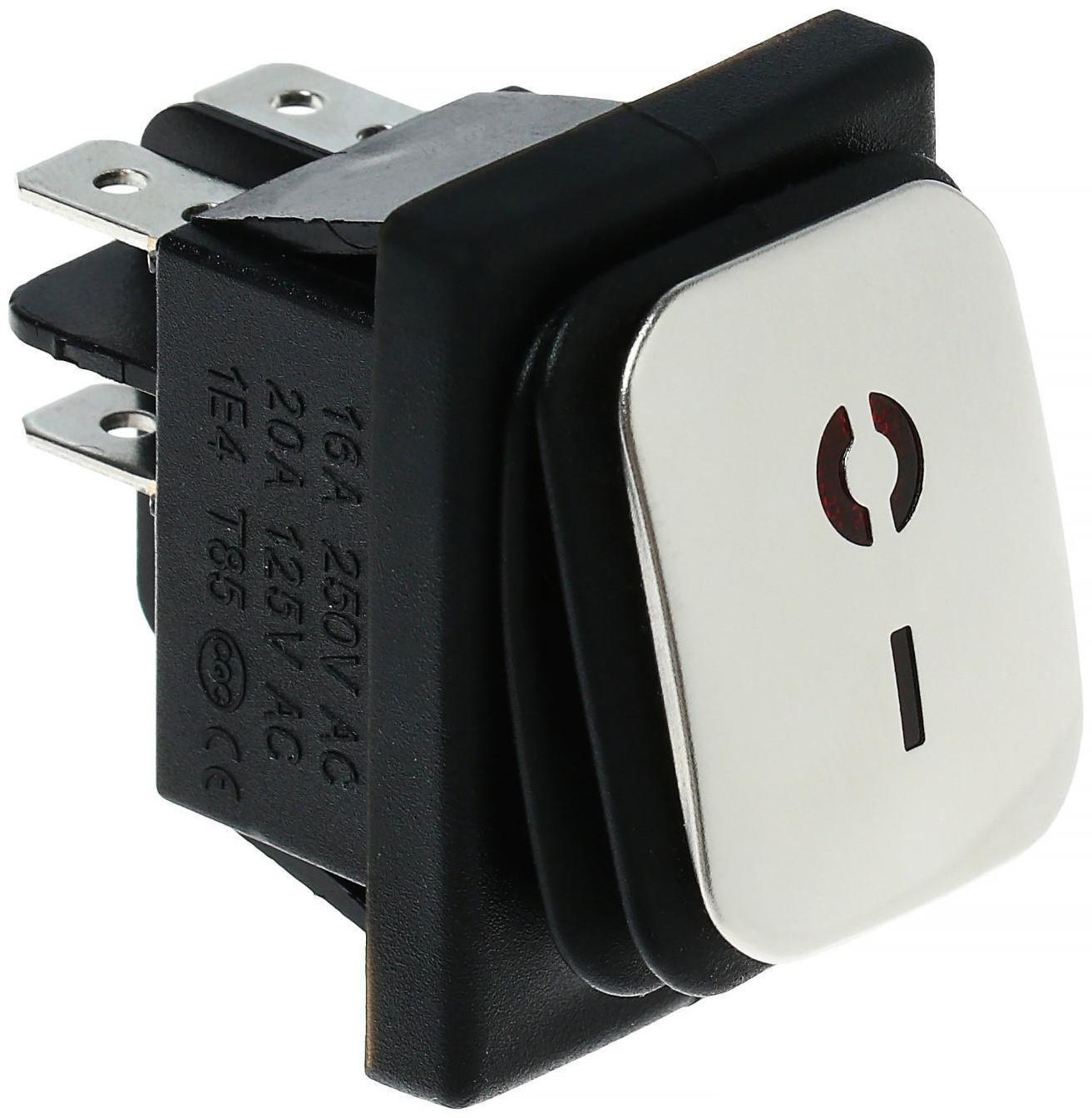 Выключатель клавишный без подсветки, пылевлагозащищенный