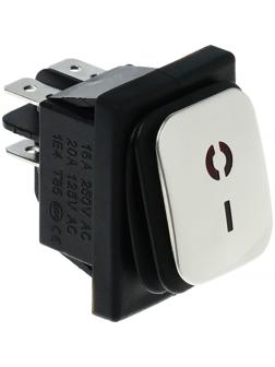 Выключатель клавишный без подсветки, пылевлагозащищенный