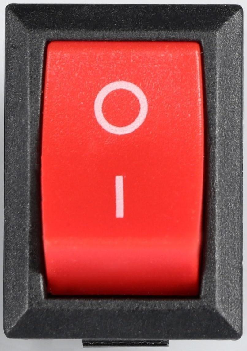 Выключатель клавишный без подсветки, красный