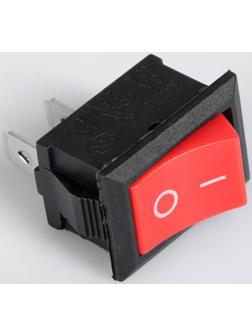 Выключатель клавишный без подсветки, красный