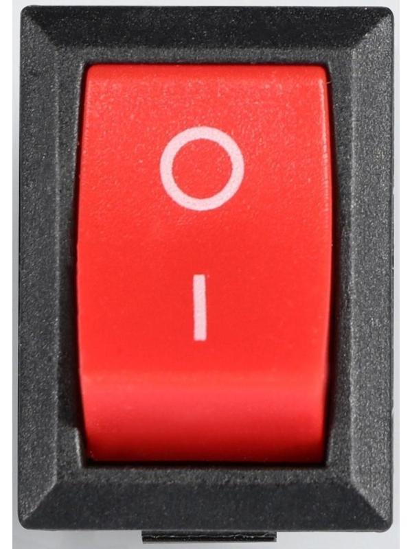 Выключатель клавишный без подсветки, красный