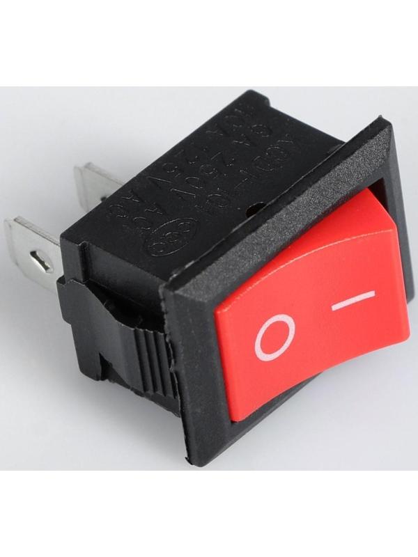 Выключатель клавишный без подсветки, красный