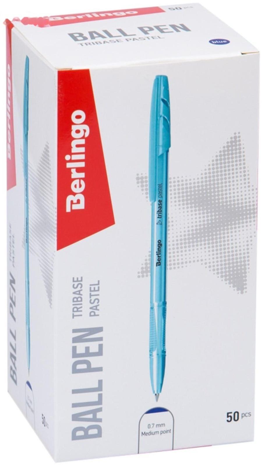 Ручка шариковая Tribase Pastel, узел 0.7 мм, чернила синие, микс