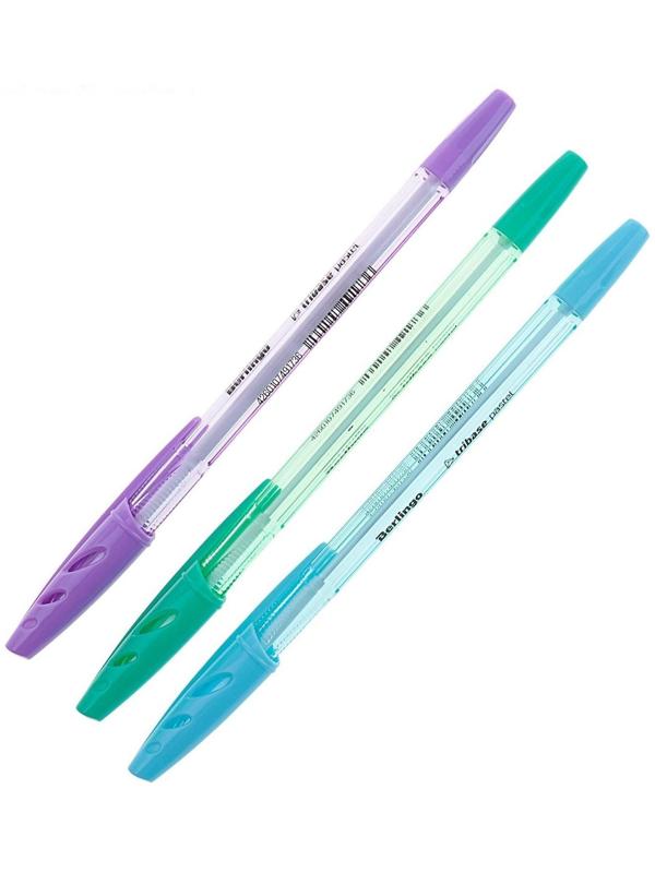 Ручка шариковая Tribase Pastel, узел 0.7 мм, чернила синие, микс