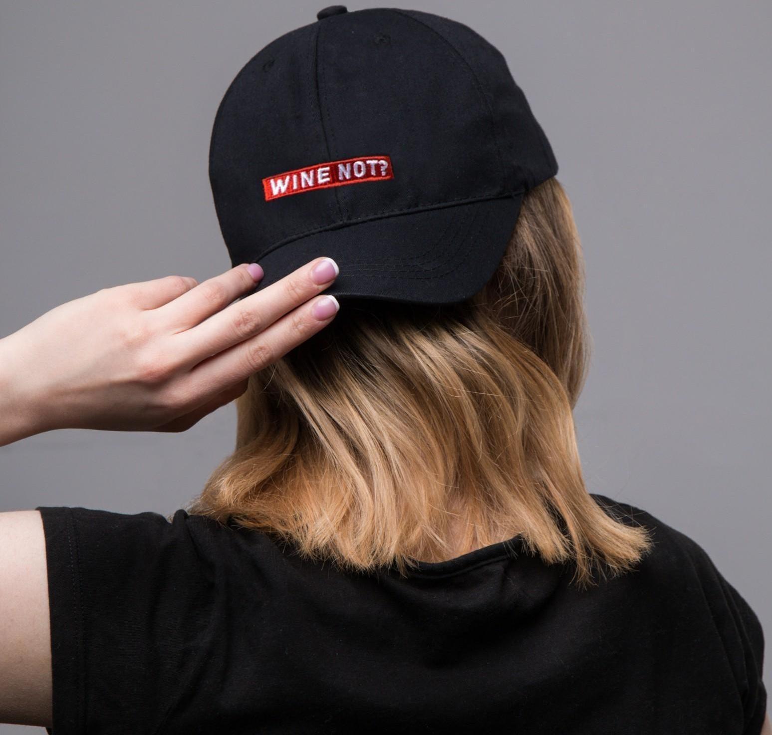 Кепка Wine not?, цвет чёрный, 56-58 рр.