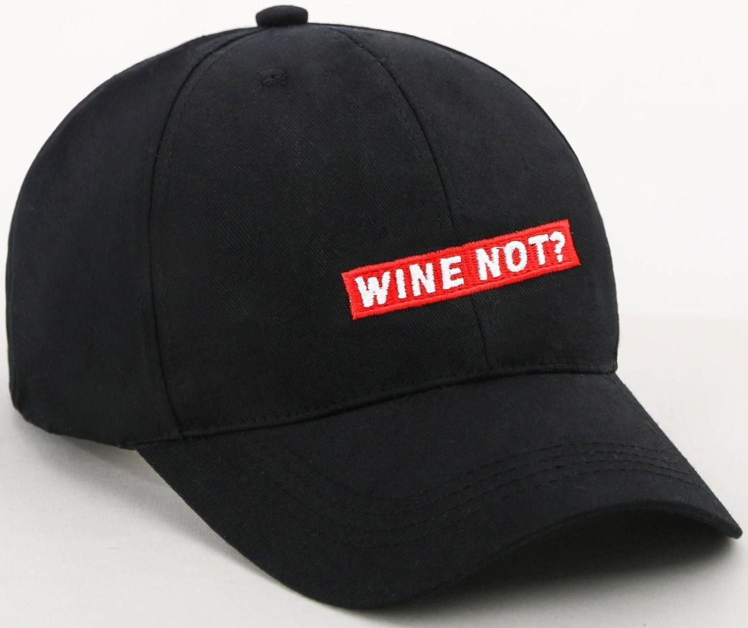 Кепка Wine not?, цвет чёрный, 56-58 рр.
