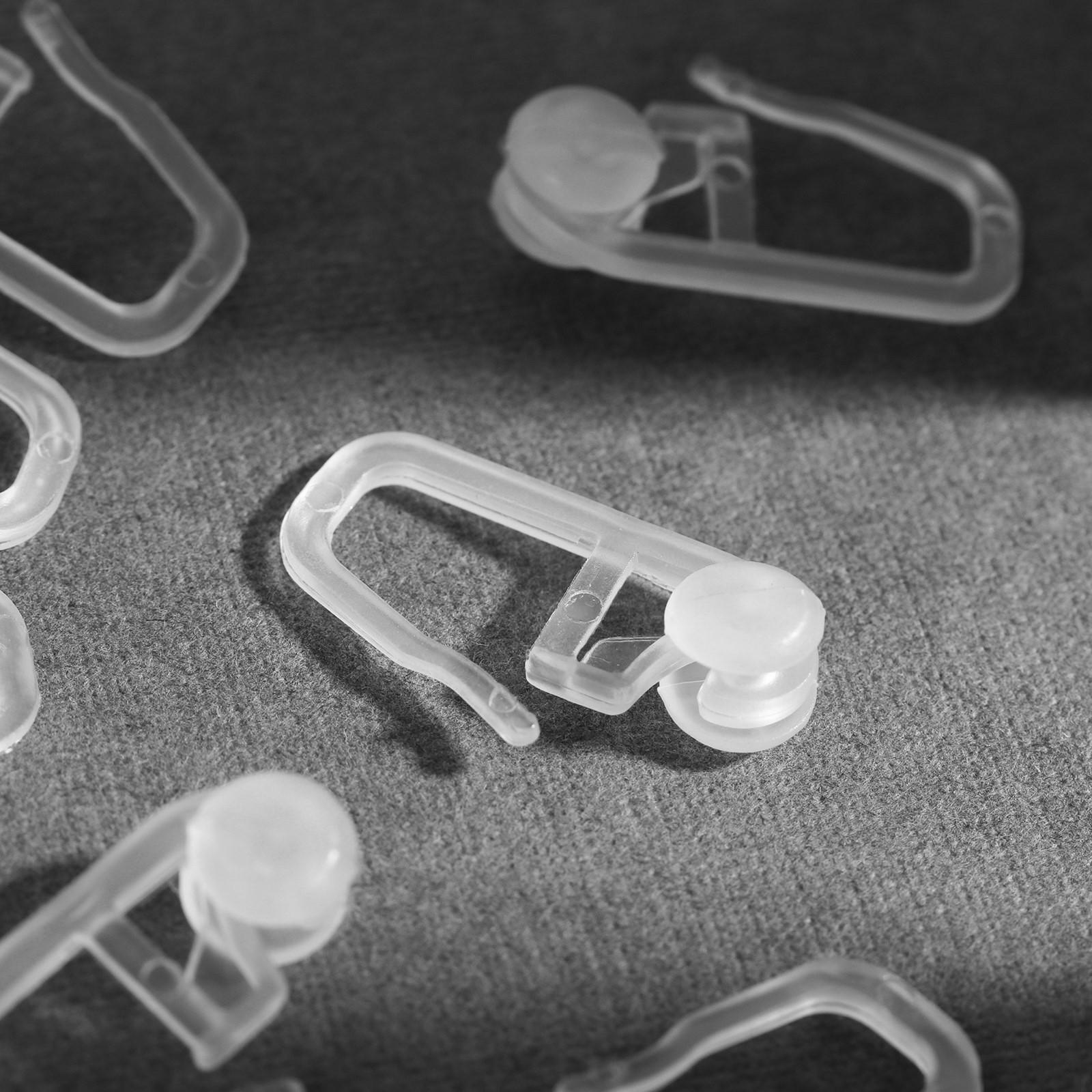 Крючок для штор, ролик с замком, 2,7 × 1,1 см, цвет белый