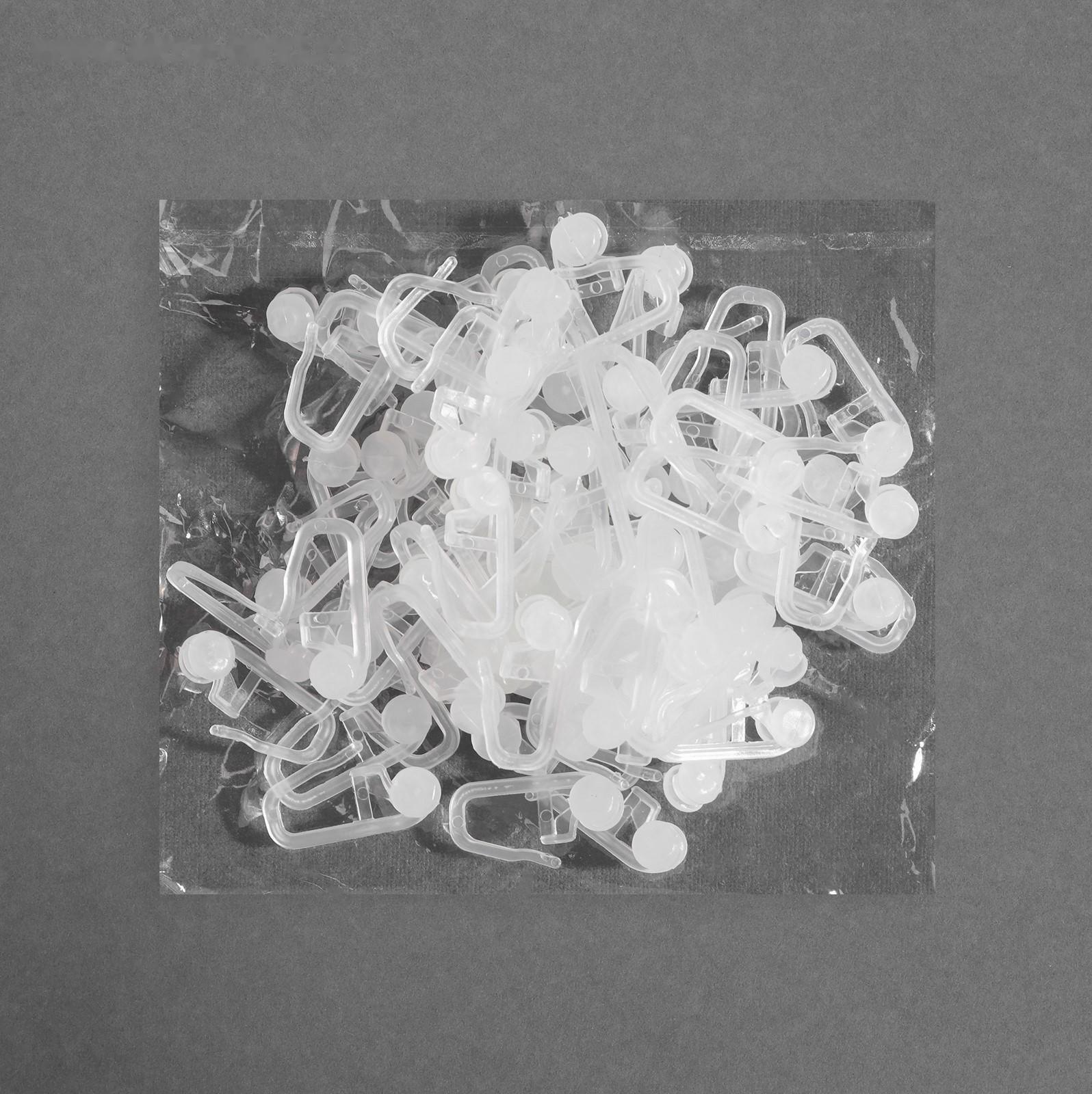 Крючок для штор, ролик с замком, 2,7 × 1,1 см, цвет белый