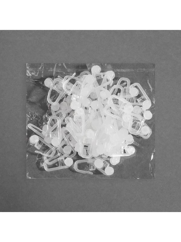 Крючок для штор, ролик с замком, 2,7 × 1,1 см, цвет белый