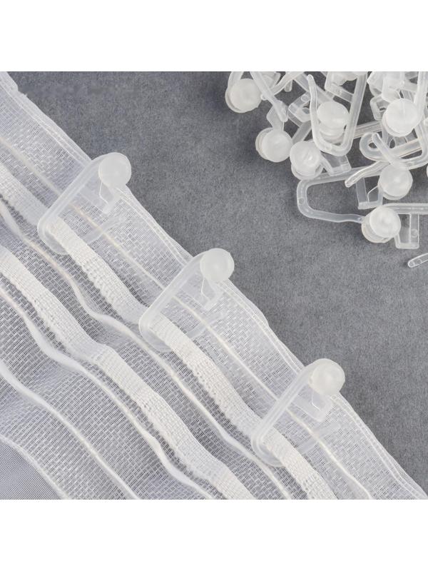 Крючок для штор, ролик с замком, 2,7 × 1,1 см, цвет белый