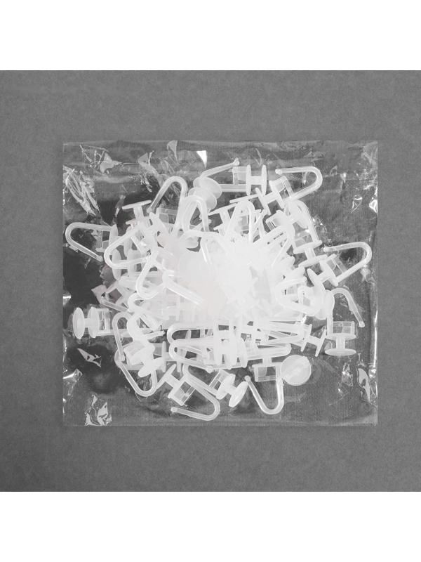 Крючок для штор, гвоздик с замком, 2,5 × 1,2 см / 100 шт.