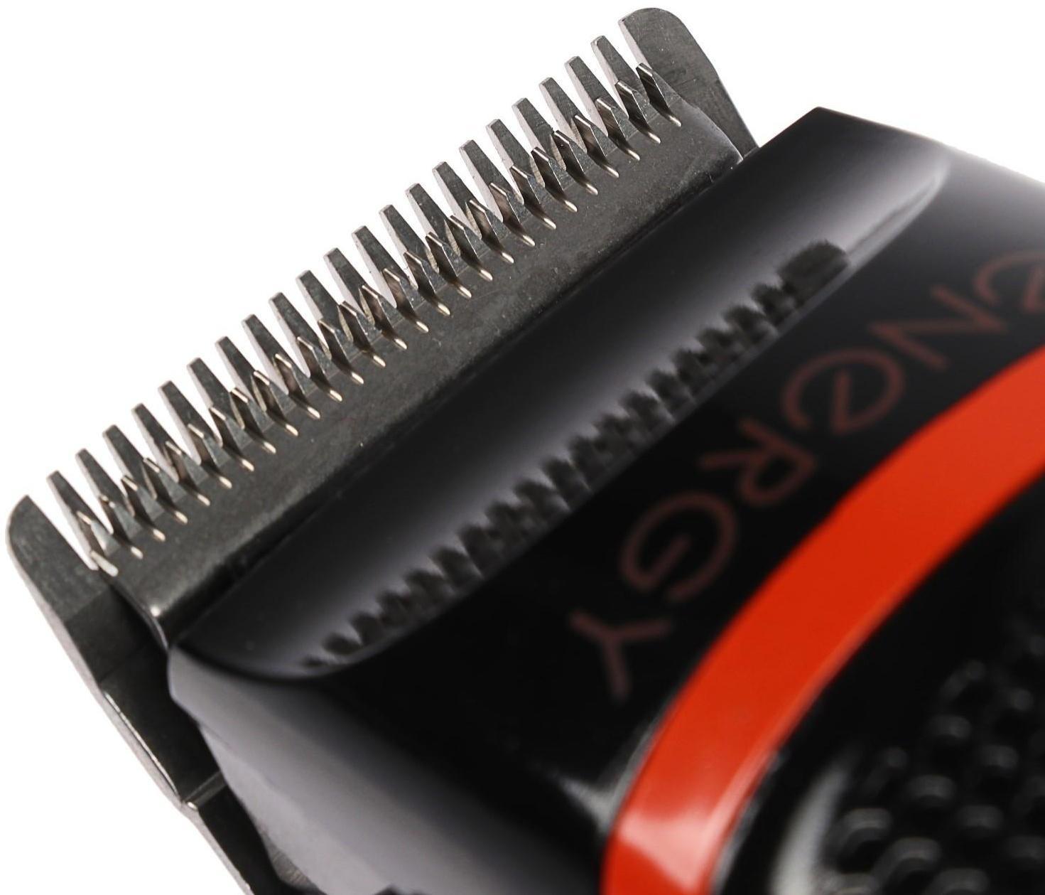 Машинка для стрижки ENERGY EN-735, 10 Вт, 4 насадки, черно-оранжевая