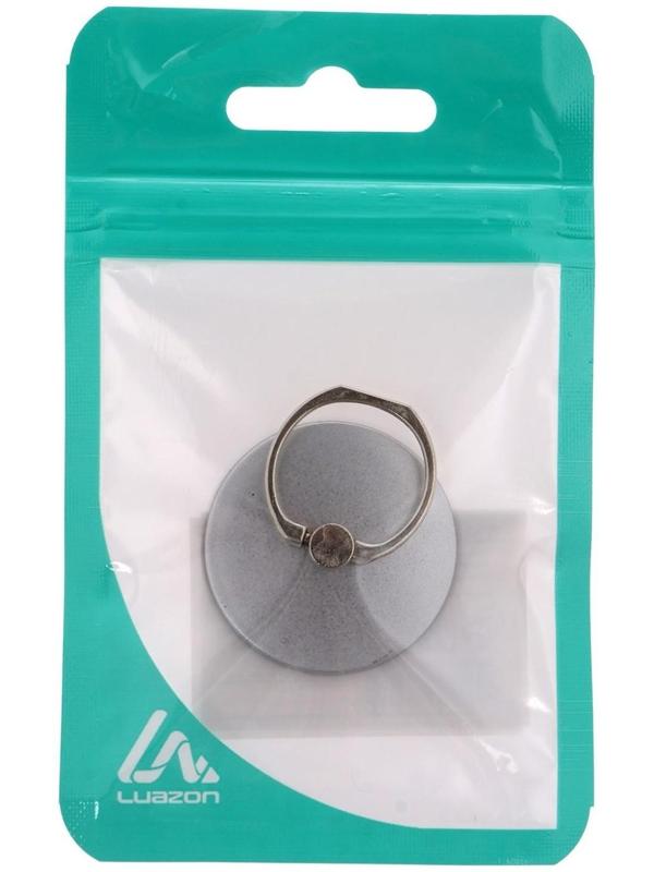 Держатель-подставка с кольцом для телефона LuazON, в форме круга, серебристый