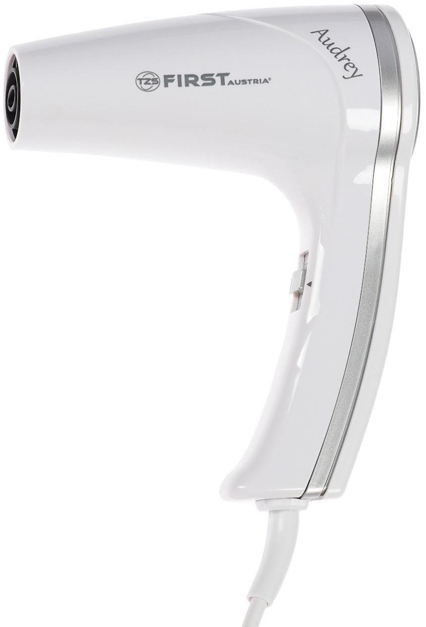 Фен FIRST FA-5655-1, 1200 Вт, крепление на стене, 1 скорость, 2 температурных режима, белый