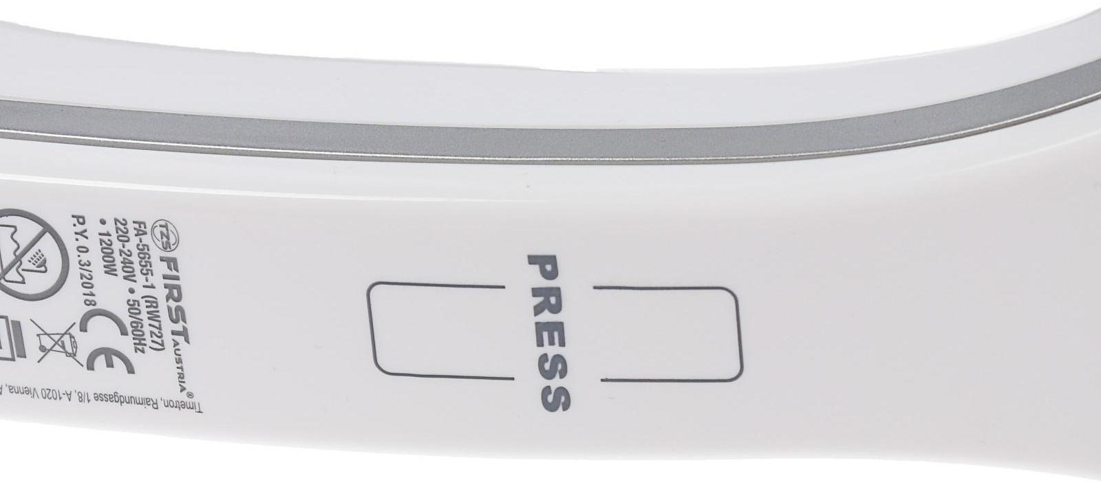 Фен FIRST FA-5655-1, 1200 Вт, крепление на стене, 1 скорость, 2 температурных режима, белый