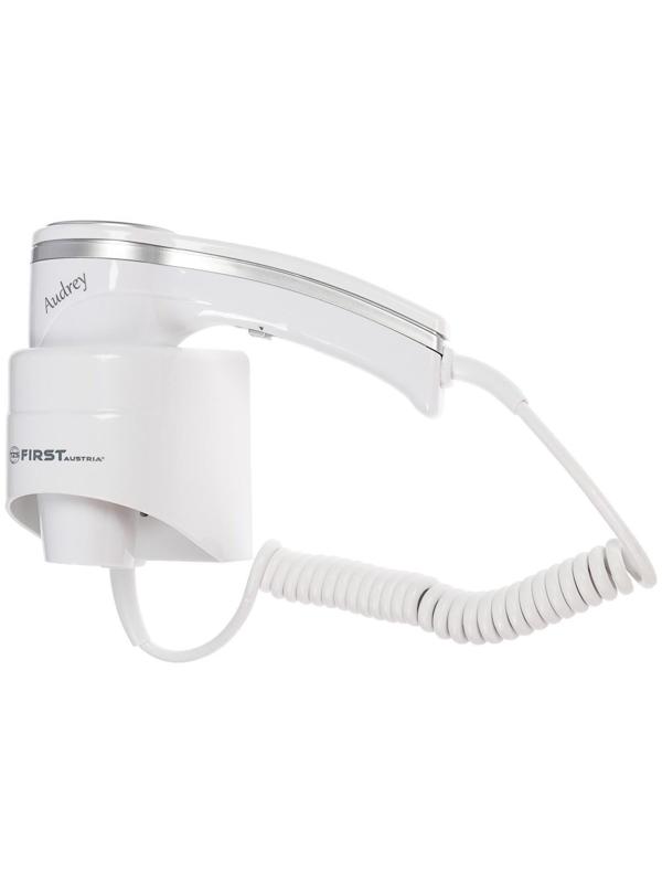 Фен FIRST FA-5655-1, 1200 Вт, крепление на стене, 1 скорость, 2 температурных режима, белый