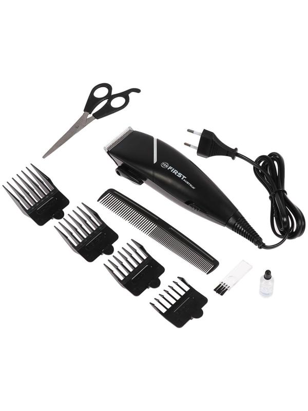 Машинка для стрижки FIRST FA-5674-4, 15 Вт, 4 насадки, 220 В, чёрная