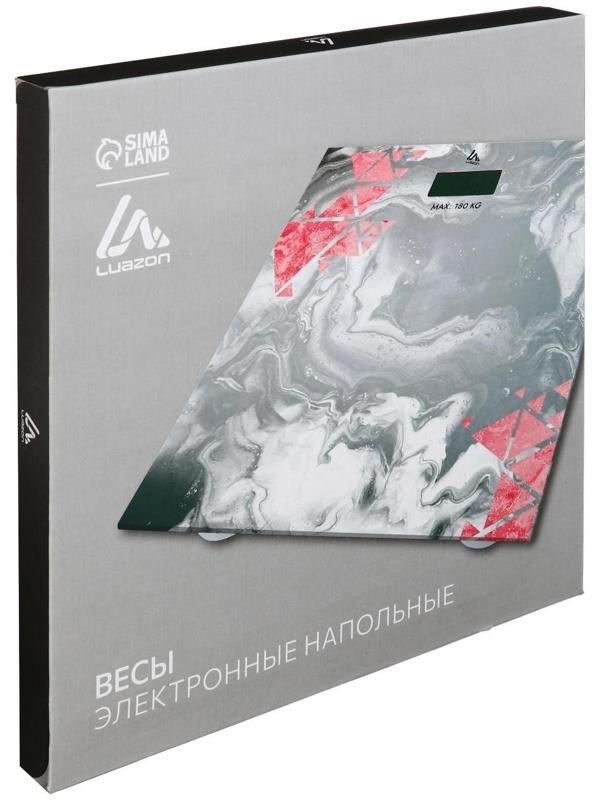 Весы напольные Luazon LVE-020, электронные, до 180 кг, 2хAAА (не в комплекте)