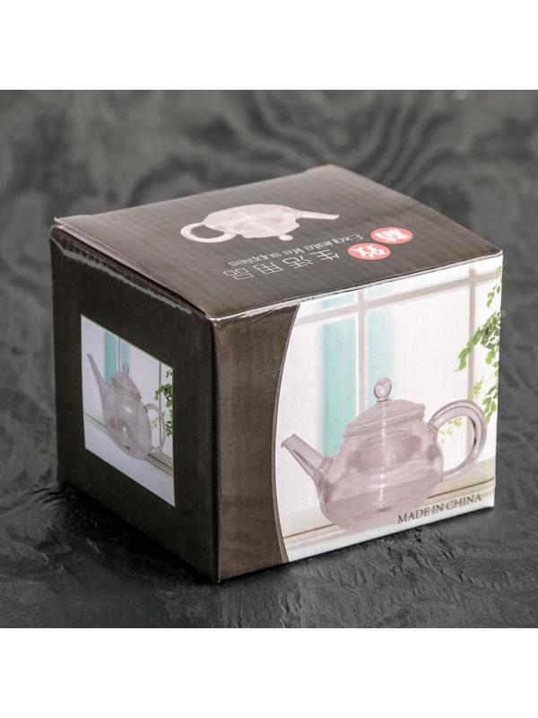 Чайник стеклянный заварочный «Калиопа», 250 мл, с металлическим ситом