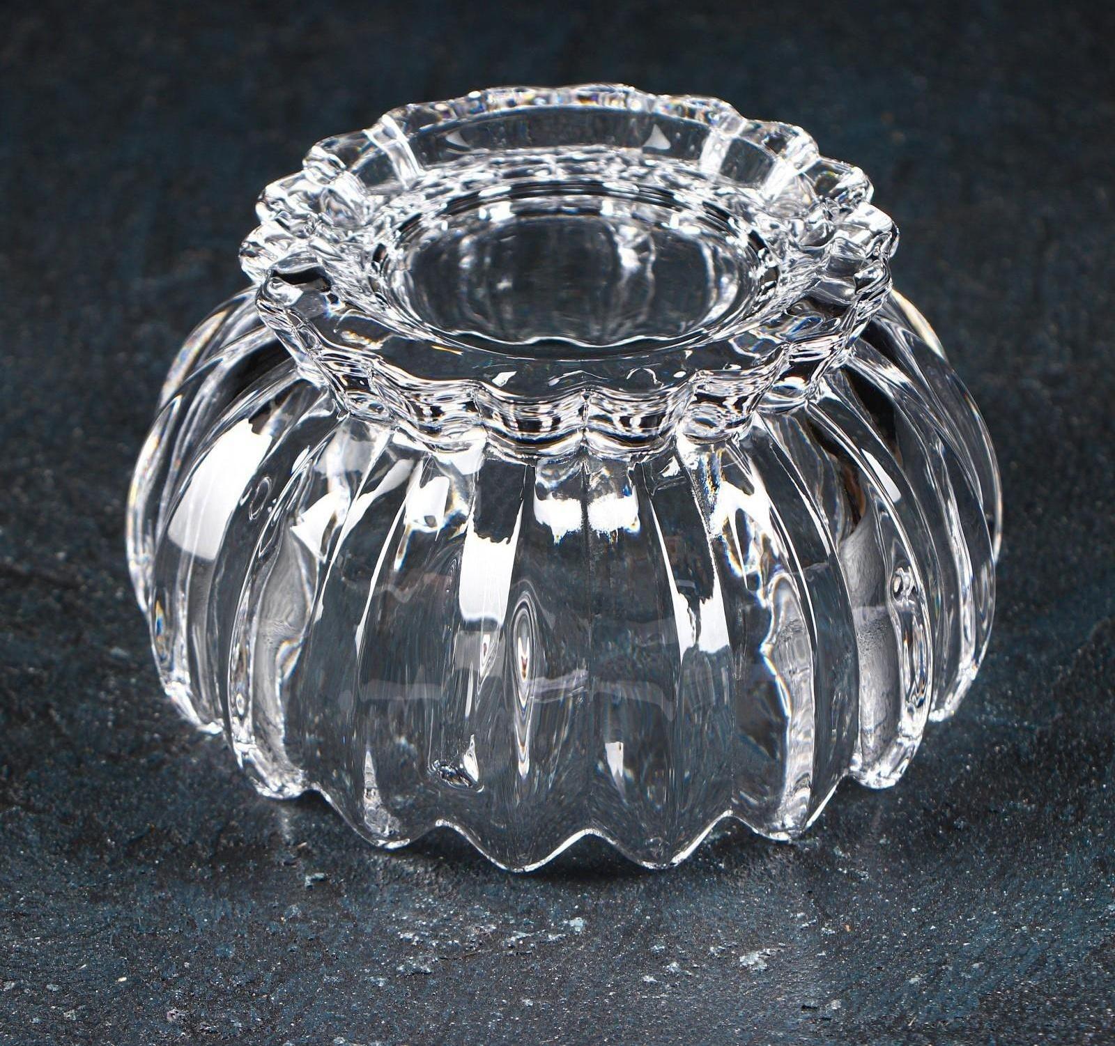 Сахарница стеклянная Доляна «Любава», 250 мл, 10×10×10,5 см