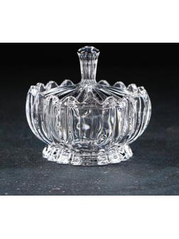 Сахарница стеклянная Доляна «Любава», 250 мл, 10×10×10,5 см