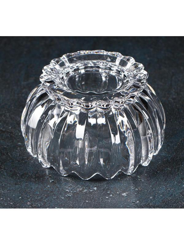 Сахарница стеклянная Доляна «Любава», 250 мл, 10×10×10,5 см