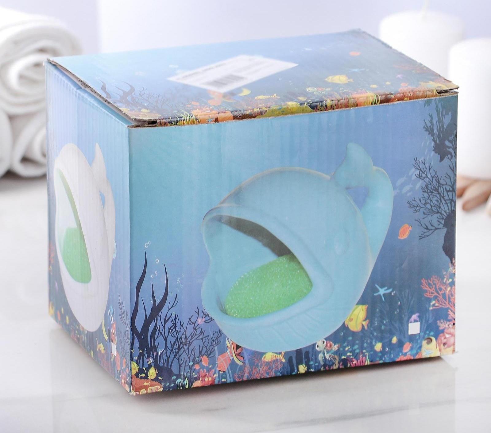 Подставка для губки «Кит», цвет белый