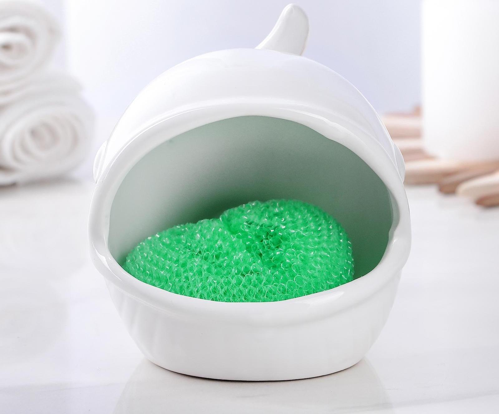 Подставка для губки «Кит», цвет белый