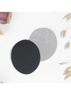 Заплатки для одежды, 7 × 5,5 см, термоклеевые, пара, цвет тёмно-серый